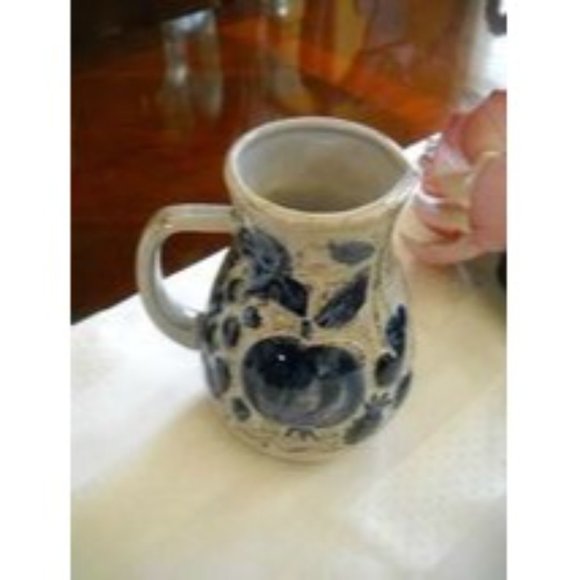 VINTAGE Made in West Germany Fruit Pattern Pitcher Creamer Blue 419-14 - Picture 2 of 6